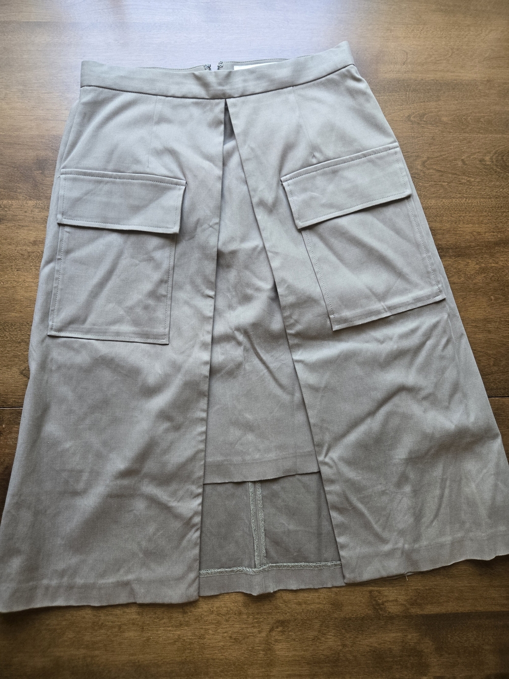 Ray Beams The Way of Chic Taupe A-Line Midi Skirt Size 1